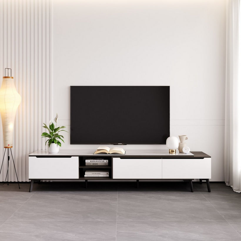 Madora 2 to 3 Metre Extendable TV Unit with Sintered Stone Top for TVs up to 98 inches - Image 3