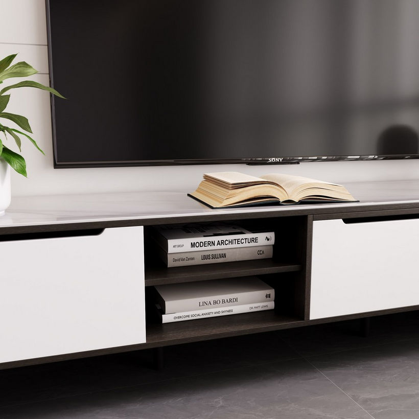 Madora 2 to 3 Metre Extendable TV Unit with Sintered Stone Top for TVs up to 98 inches - Image 10