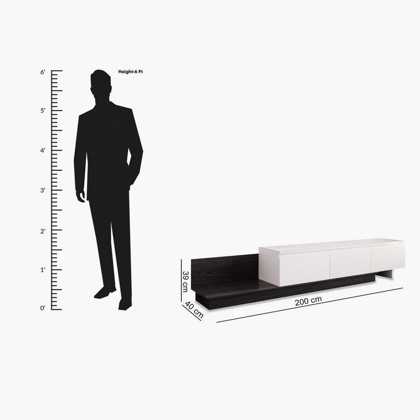 Glacia 2 to 3 Metre Extendable TV Unit with Sintered Stone Top for TVs up to 98 inches - Image 2