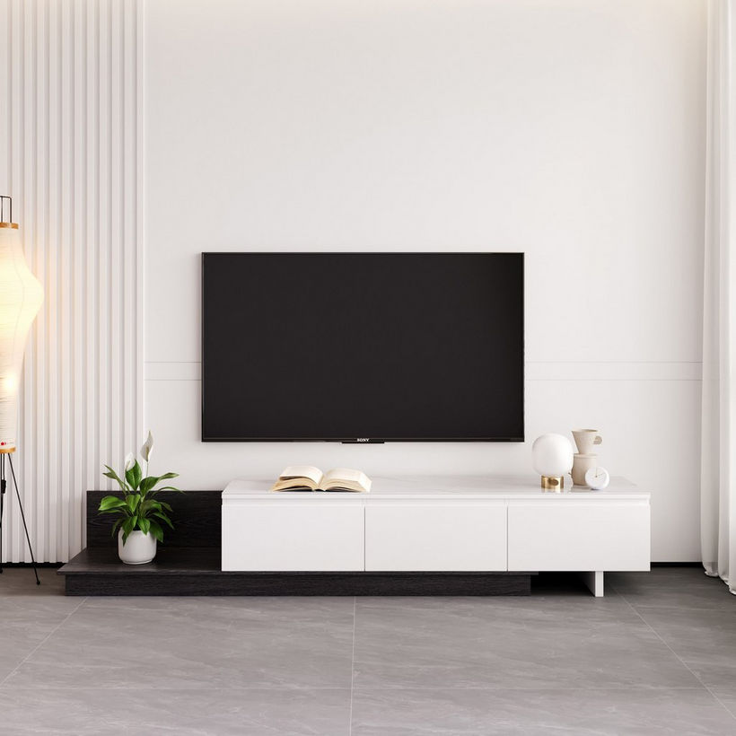 Glacia 2 to 3 Metre Extendable TV Unit with Sintered Stone Top for TVs up to 98 inches - Image 4
