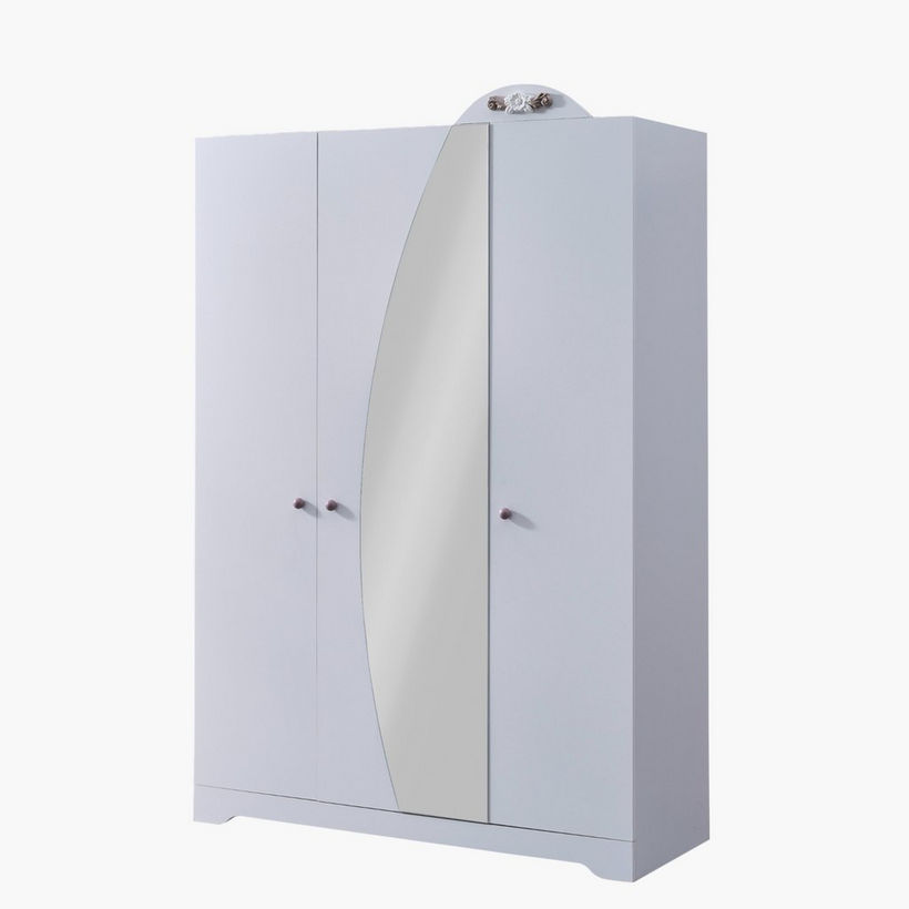 Bade 3-Door Wardrobe with Mirror - Image 3
