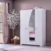 Bade 3-Door Wardrobe with Mirror - Image 9