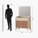 Kingslay 3-Drawer Dresser with Mirror