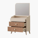 Kingslay 3-Drawer Dresser with Mirror