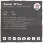 SleepLuxe iPostura High Resilience Visco Memory Foam Medium Firm Pocket Spring Mattress -90x190x26cm
