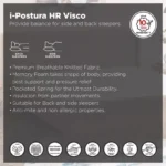 SleepLuxe iPostura High Resilience Visco Memory Foam Medium Firm Pocket Spring Mattress - 90x200x26 cm