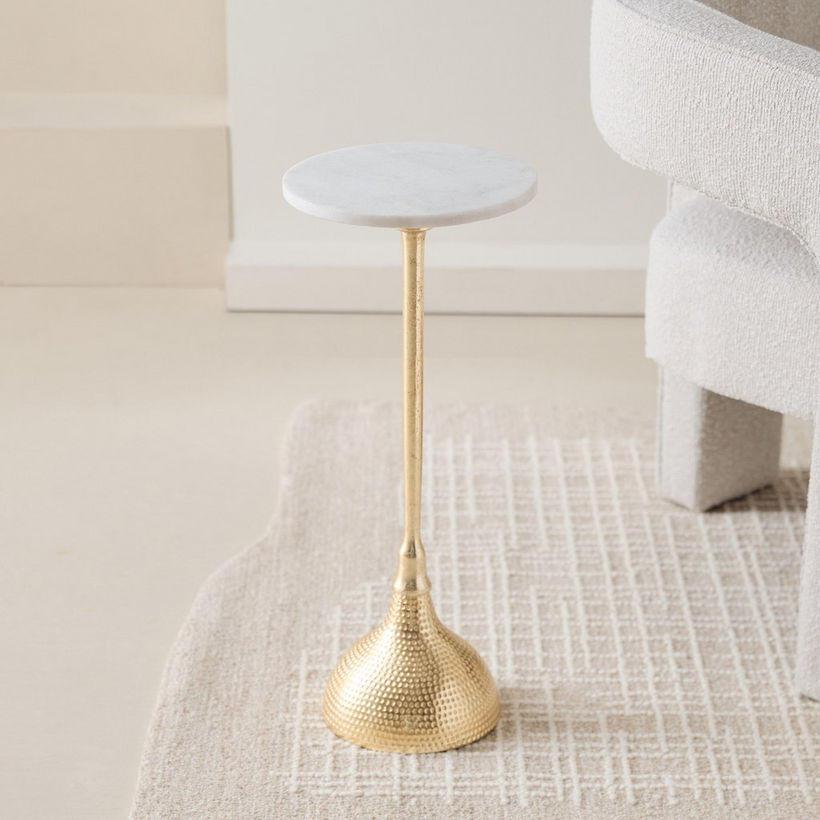 Cavon James Genuine Marble Top Accent Table - Image 3