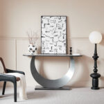 Titanium Sphere Sintered Stone Console Table