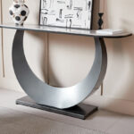 Titanium Sphere Sintered Stone Console Table