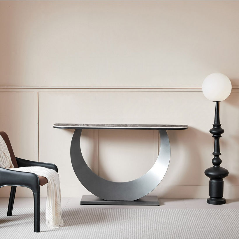 Titanium Sphere Sintered Stone Console Table - Image 10