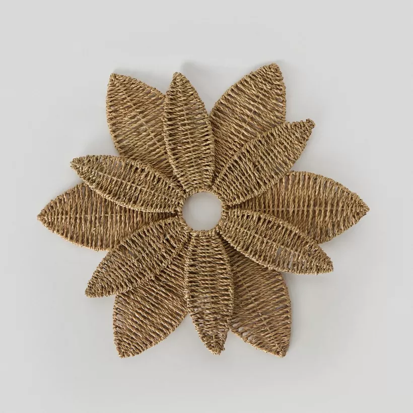 Belmonte Seagrass Flower Wall Decor - 60 cm - Image 2