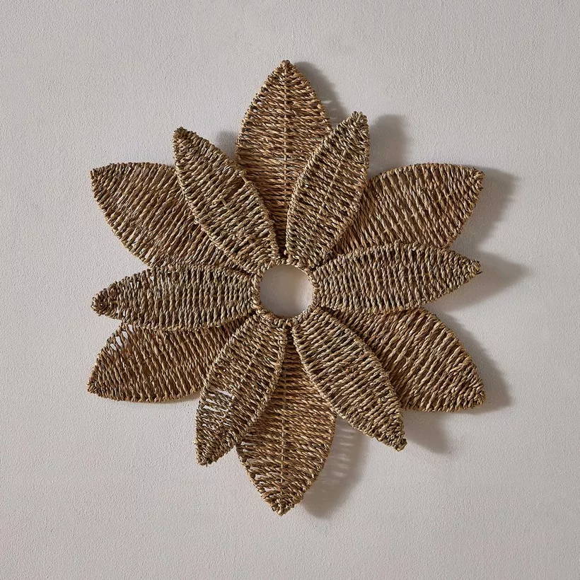 Belmonte Seagrass Flower Wall Decor - 60 cm - Image 3