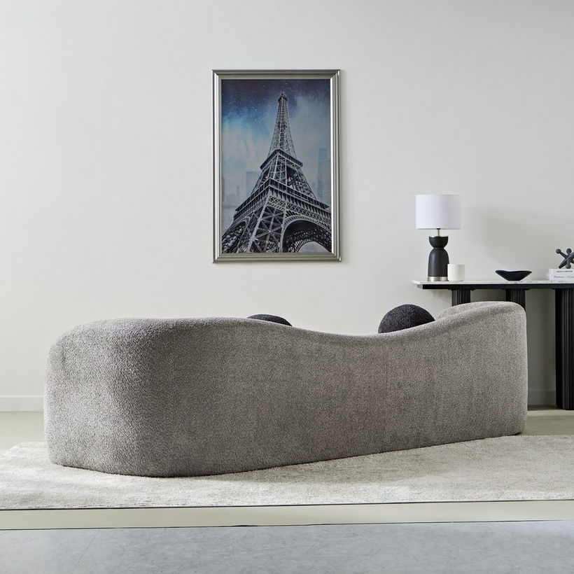 Palermo 4-Seater Fabric Sofa with 2 Cushions - Image 4