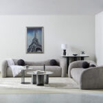 Palermo 4-Seater Fabric Sofa with 2 Cushions