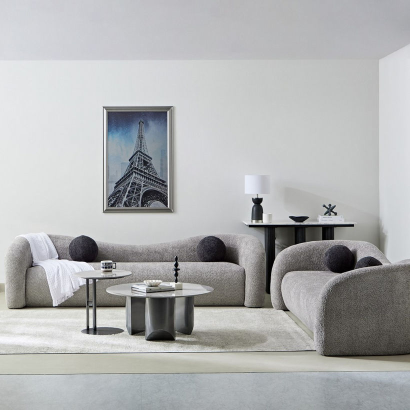 Palermo 4-Seater Fabric Sofa with 2 Cushions - Image 11