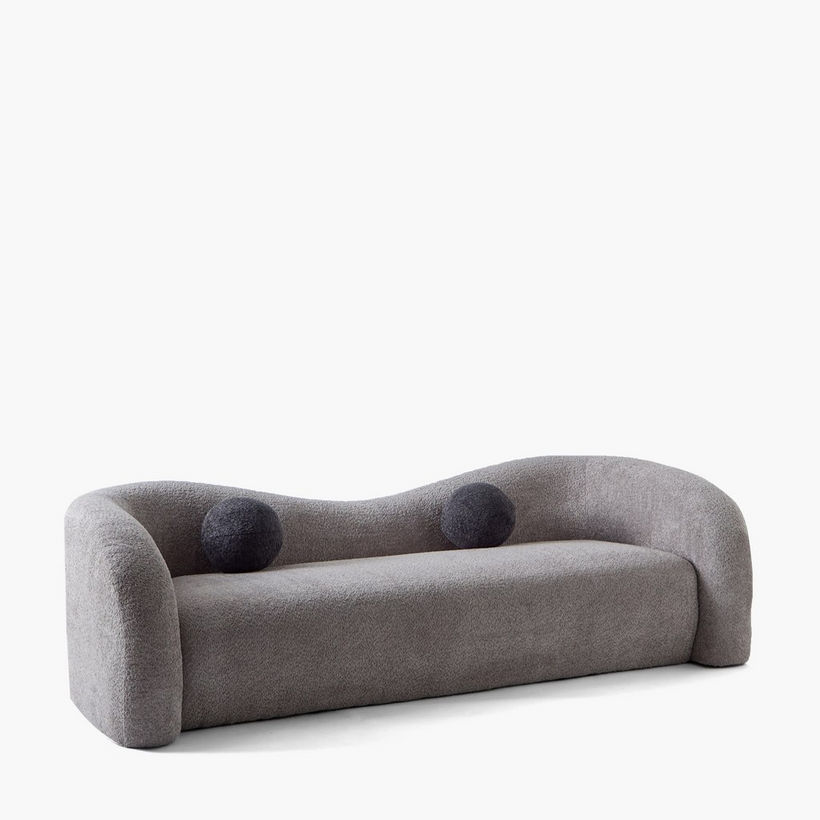 Palermo 4-Seater Fabric Sofa with 2 Cushions - Image 12