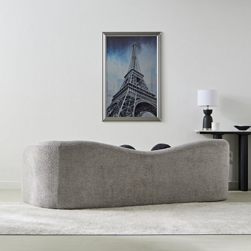 Palermo 3-Seater Fabric Sofa with 2 Cushions - Image 4