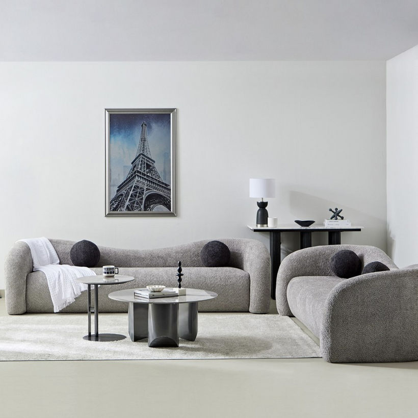 Palermo 3-Seater Fabric Sofa with 2 Cushions - Image 11