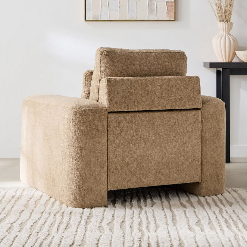 Rovigo Fabric Armchair Sofa with Cushion - Image 4