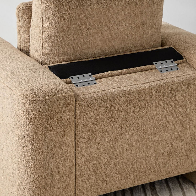Rovigo Fabric Armchair Sofa with Cushion - Image 8