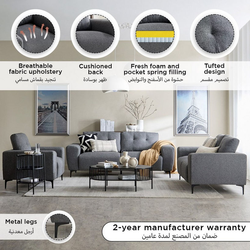 Memphis Armchair Fabric Sofa - Image 5
