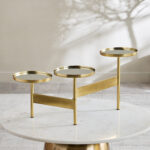 Milo Decorative Metal 3-Tier Mirror Stand - 45x57x32 cm
