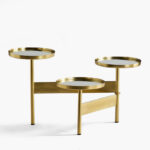 Milo Decorative Metal 3-Tier Mirror Stand - 45x57x32 cm