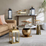 Milo Decorative Metal 3-Tier Mirror Stand - 45x57x32 cm