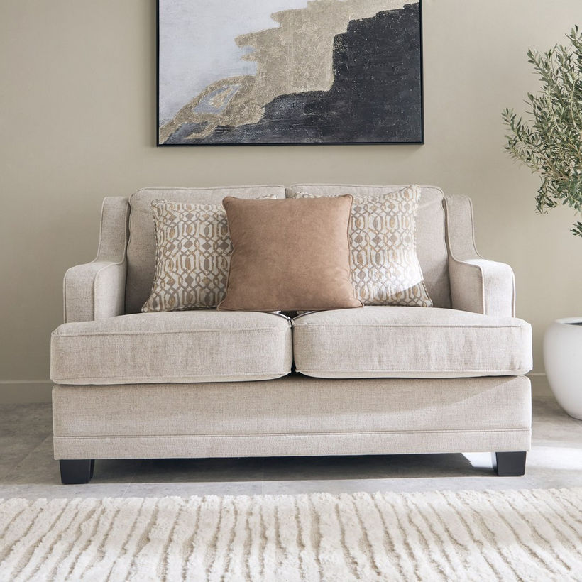 Aurum 2-Seater Fabric Sofa with 3 Cushions - Image 3