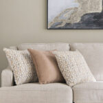Aurum 2-Seater Fabric Sofa with 3 Cushions