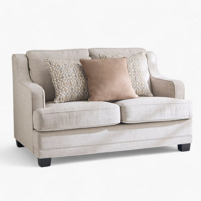 Aurum 2-Seater Fabric Sofa with 3 Cushions - Image 12