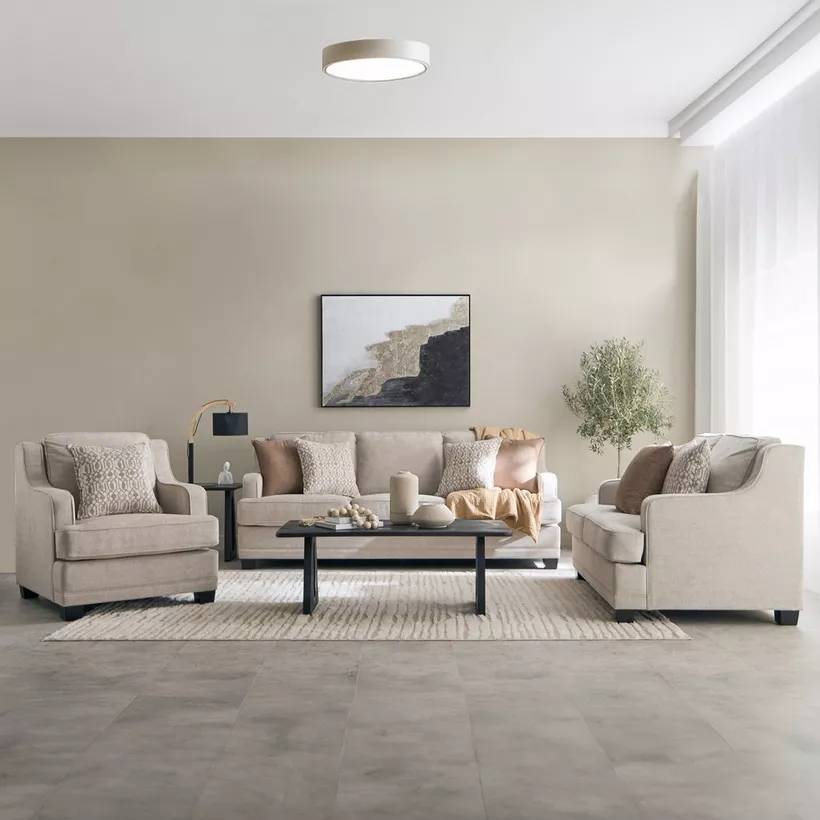 Aurum Fabric Armchair Sofa with Cushion - Image 10