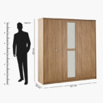 Nordica 5-Door Wardrobe with Mirror