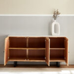 Cavon Florya NXT 1.6 Metre 3-Door Solid Wood Sideboard with Genuine Marble Top