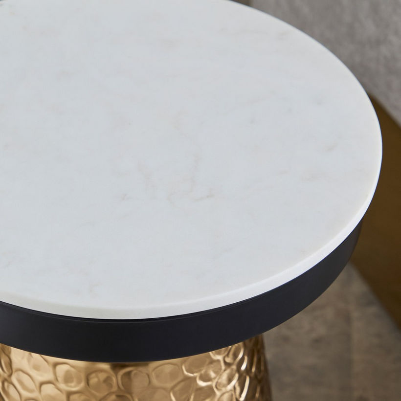 Cavon Clarian Genuine Marble Top End Table - Image 6