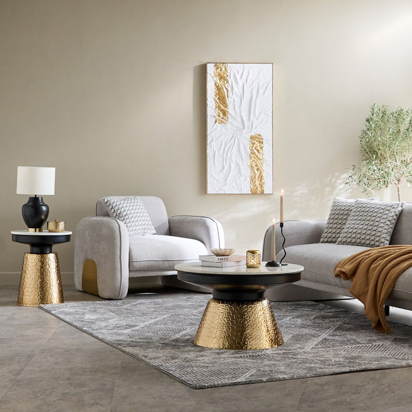 Cavon Clarian Genuine Marble Top End Table - Image 8