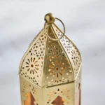 Enid Metal Lantern with Glass - 9x9x16 cm