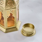 Enid Metal Lantern with Glass - 9x9x16 cm