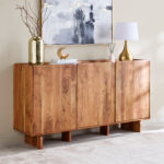 Cavon Seoul Genuine Marble Top 3-Door Sideboard