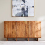 Cavon Seoul Genuine Marble Top 3-Door Sideboard