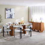 Cavon Seoul Genuine Marble Top 3-Door Sideboard