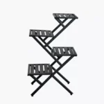Vista Modern Metal 4-Tier Planter Stand - 37.5x25.5x61.5 cm