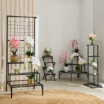 Vista Modern Metal 4-Tier Planter Stand - 37.5x25.5x61.5 cm