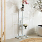 Vista Metal 5-Tier Modern Planter Stand - 44.5x22x96 cm