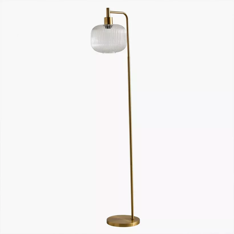 Deme Marie Metal Floor Lamp with Glass Shade - 150 cm - Image 2