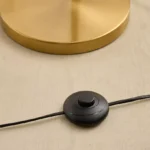 Deme Marie Metal Floor Lamp with Glass Shade - 150 cm