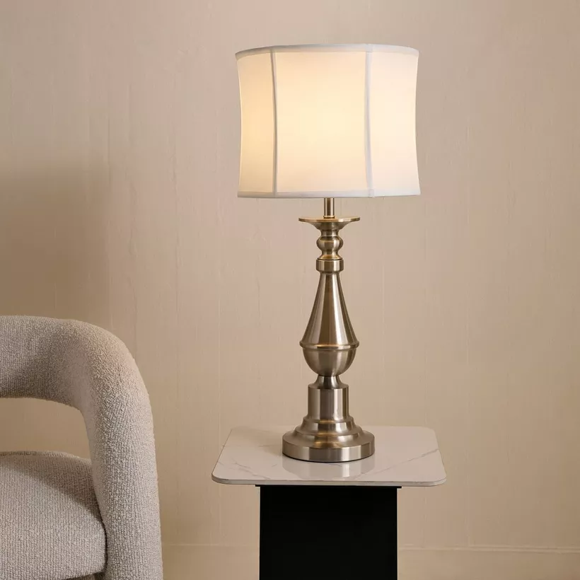 Glen Mallory Metal Table Lamp with Handmade Shade - 33x71 cm - Image 3