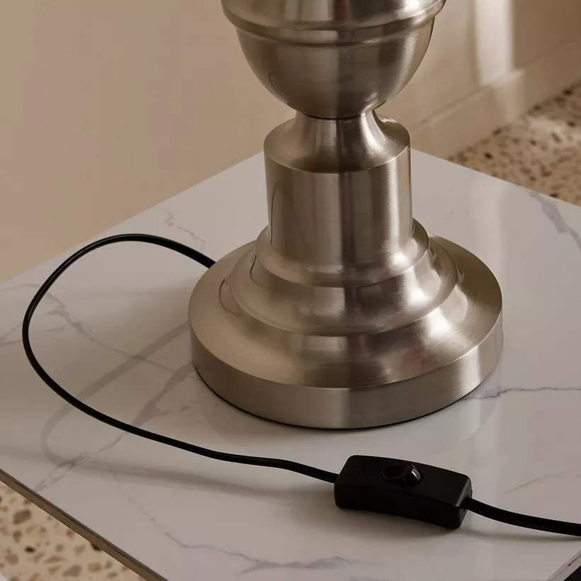 Glen Mallory Metal Table Lamp with Handmade Shade - 33x71 cm - Image 5