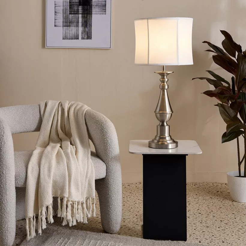 Glen Mallory Metal Table Lamp with Handmade Shade - 33x71 cm - Image 6