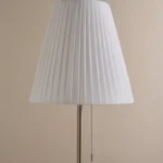 Haskett Lynee Metal Floor Lamp with Pleated Shade and Pull Chain Dimmer Switch - 155 cm